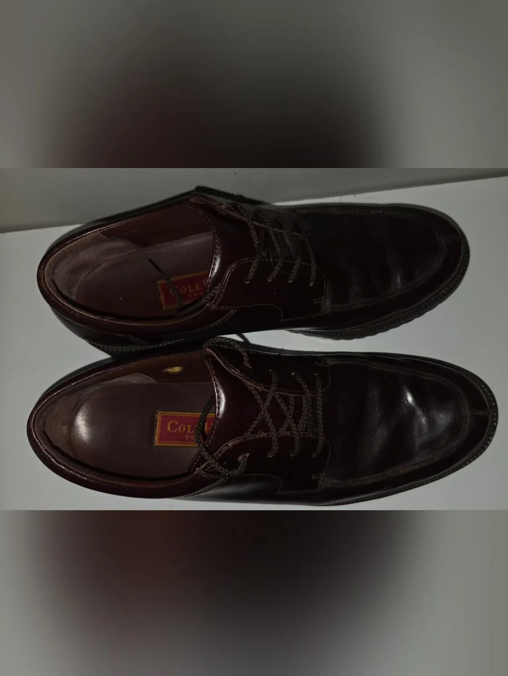 Cole Haan Country Beacon Oxford Men's Dark BrownBurgundy Leather Lace-Up Oxfords